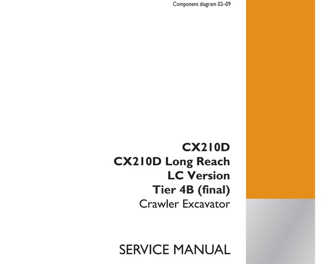 Case CX210D Long Reach LC Version Tier 4B -Component diagram 02 -Repair Manual- Shop Manual  (Pdf Download)