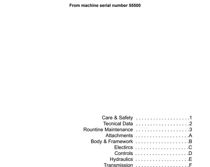 JCB EXCAVATOR Loader 2D, 2DS, 3, 3C, 3CS, 3D, 700 S/N 55500 - Workshop Manual - Service Manual - Parts Manual - Owners Manual (PDF Download)
