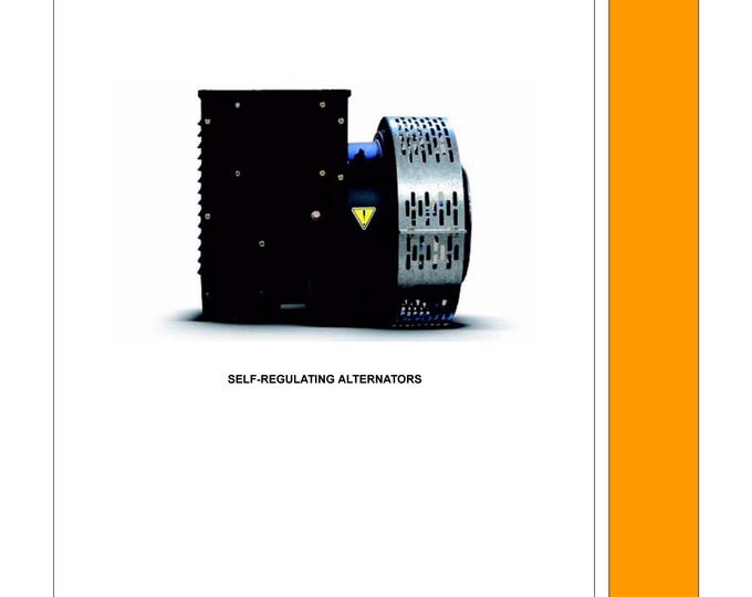 JCB Self-REGULATING ALTERNATORS -Service Manual - Parts Manual - Owners Manual (Pdf Download)