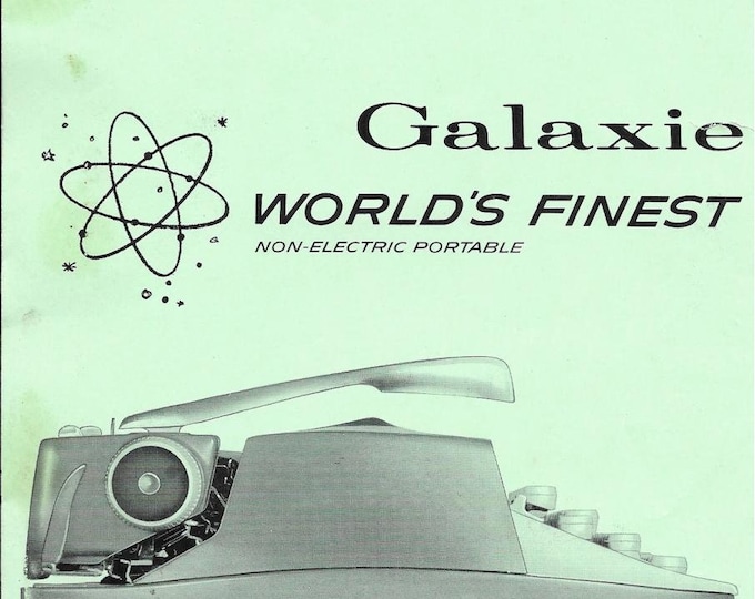Smith Corona Galaxie  Typewriter Instruction Manual - User Manual - Complete User Guide