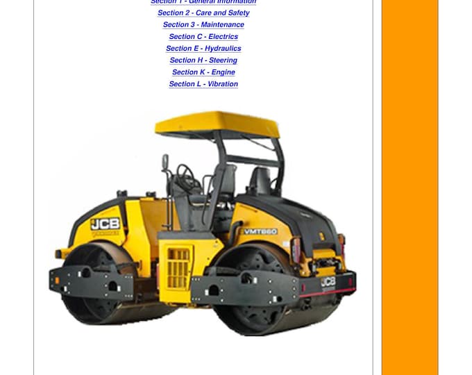 JCB VMT860 Tier 3 - Workshop Manual - Service Manual- Owners manual  (pdf Download)