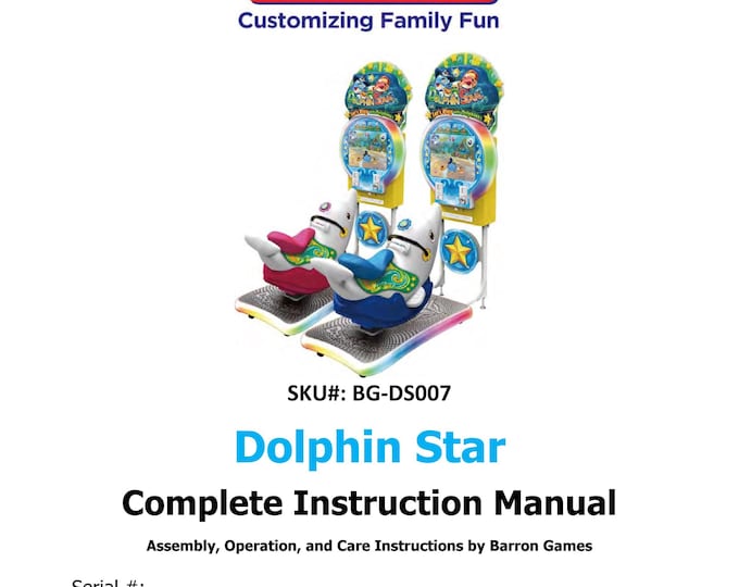 BARRON GAMES - Dolphin Star - Service Manual - Parts Manual - Owner manual -  Pdf Download
