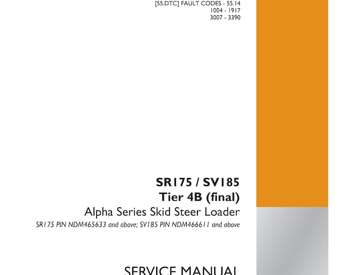 Case SR175 / SV185 Tier 4B (final) Alpha Series Skid Steer Loader-Electrical systems - 55 Battery - 302  -  service manual (Pdf Download)