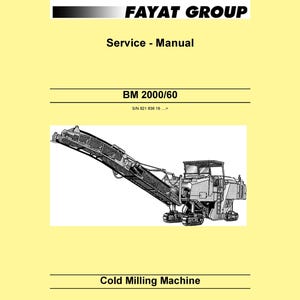 Bomag BM 2000-60 - Service Manual - Repair Manual - Workshop Manual - English