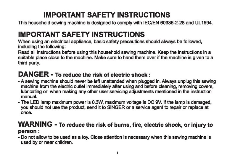 Singer HD6380M Sewing Machine Instruction Manual User Manual Complete