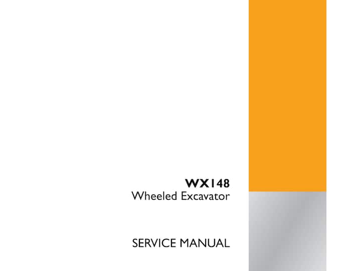 Case WX148 Wheeled Excavator - Repair Manual - Service Manual-Shop Manua (Pdf Download)