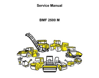 Bomag BMF 2500 M  - Service Manual - Repair Manual - Workshop Manual - English