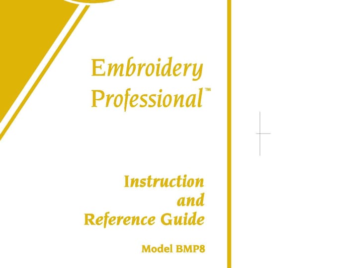 Baby Lock Embroidery Professional BMP8 Sewing Machine Instruction Manual - User Manual - Complete User Guide - English