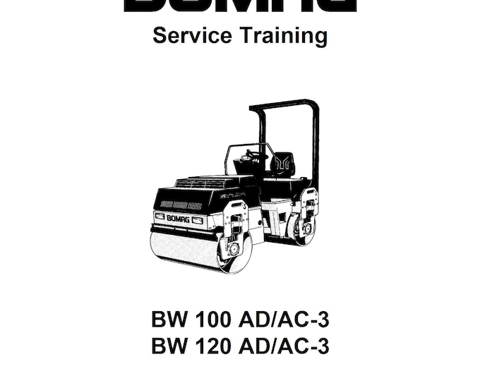 Bomag BW 100 AD-3, BW 100AC-3 Service Training 00809804 - English  (Pdf Download)