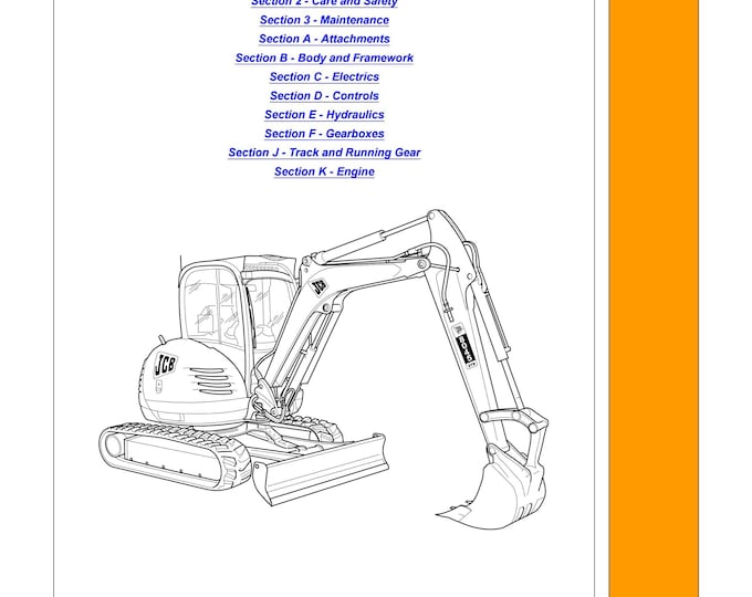 JCB 8040, 8045, 8050, 8055  - Service Manual - Parts Manual - Owners Manual (PDF Download)