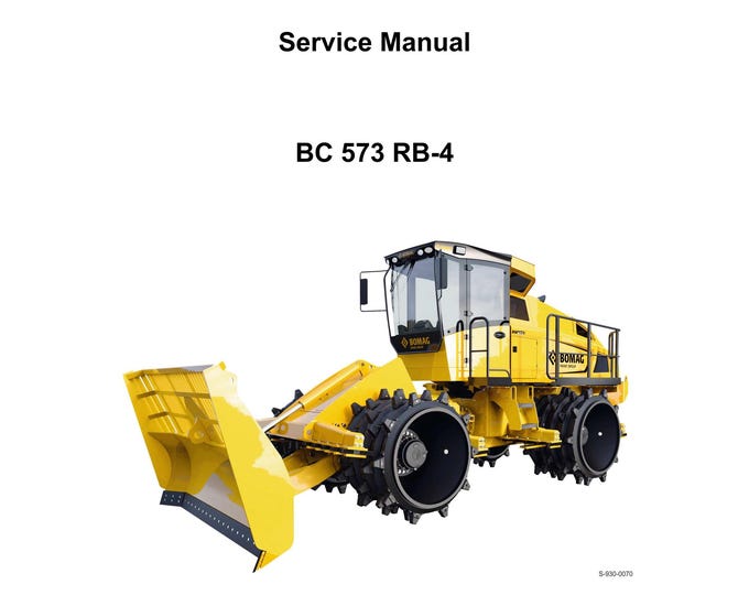 Bomag BC 573 RB-4 - Service Manual - Repair Manual - Workshop Manual - English