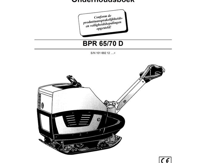 Bomag BPR 65D Maintenance Manual 00805246 12.2007 - DE  (PDF Download)