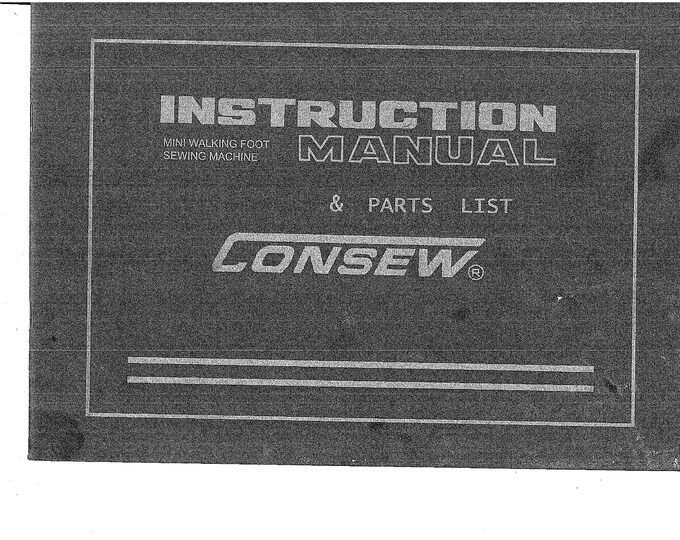 CONSEW CP206R Sewing Machine Instruction Manual - User Manual - Complete User Guide - English