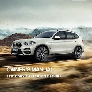 BMW X3 G01 xDrive30e Plug-In-Hybrid 2020 Owners Manual - English