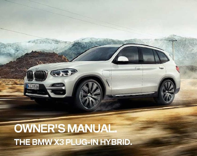 BMW X3 G01 xDrive30e Plug-In-Hybrid 2020 Owners Manual - English