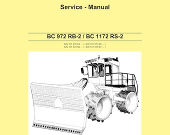 Bomag BC 972 RB-2 - BC 1172 Rs-2 - Manuel de réparation - Manuel de réparation - Manuel d'atelier - Anglais