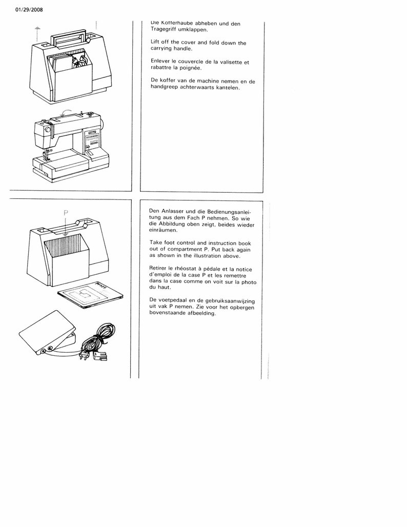 Pfaff Varimatic 6091 Sewing Machine Instruction Manual User Etsy