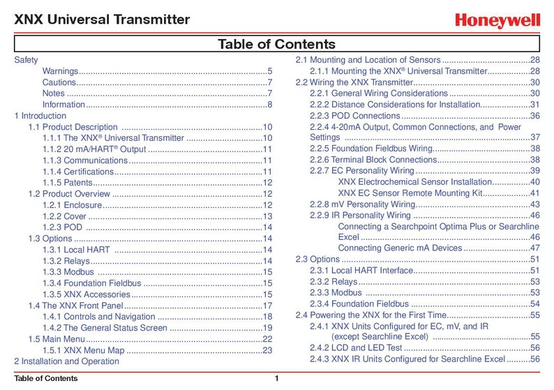 Honeywell XNX Universal Transmitter Technical Manual and Quick Start