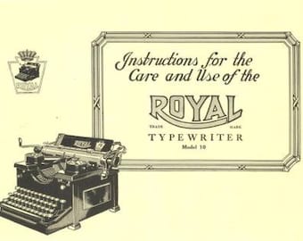 Royal 10 Typewriter User Manual: Complete Guide (Digital PDF)