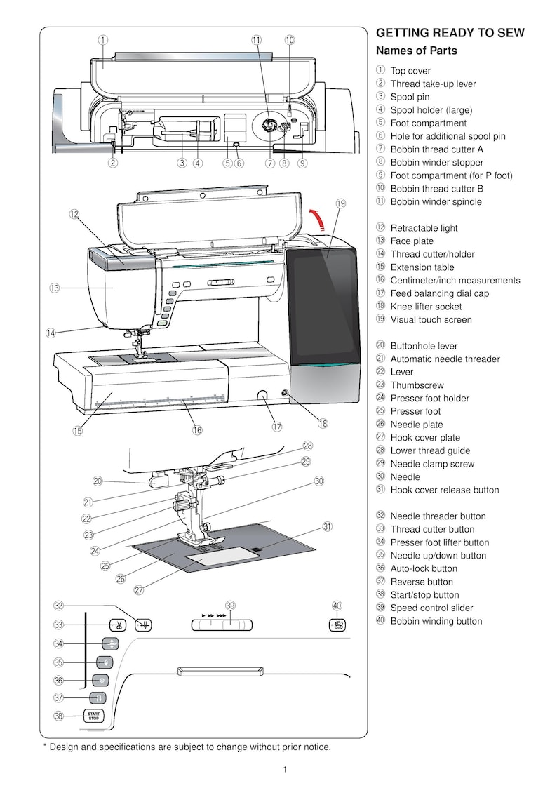 Janome 15000 Memory Craft Sewing Machine Instruction Manual User Manual