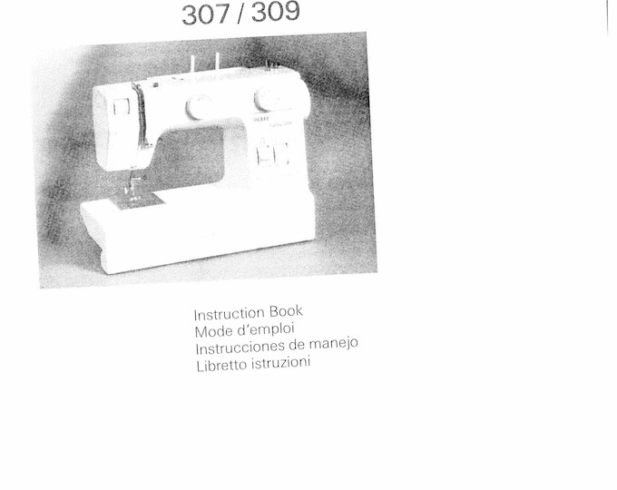Pfaff Hobby 307-309 Sewing Machine Instruction Manual - User Manual - Complete User Guide - English