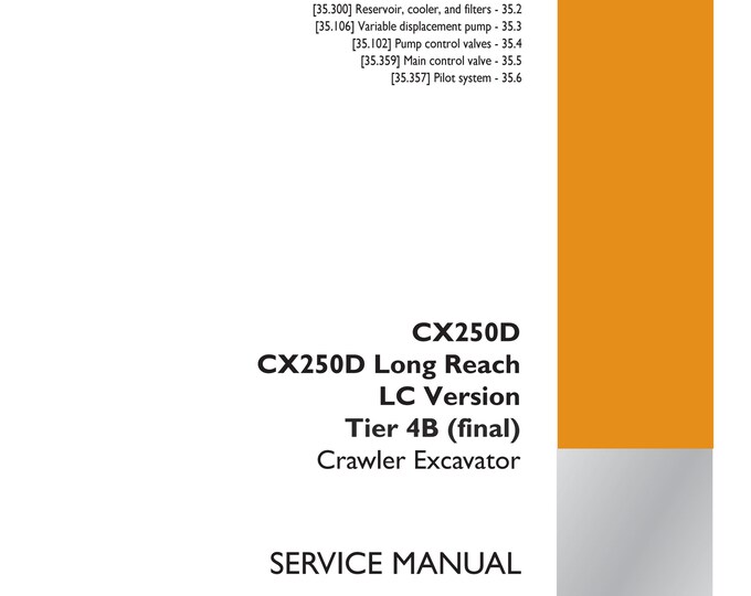 Case CX250D Long Reach LC Version Tier 4B (final)- Engine - 10  - Repair manual - service manual - (Pdf Download)