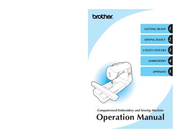 Brother Innov-is NV1250D Nähmaschine Bedienungsanleitung - Benutzerhandbuch - Vollständige Bedienungsanleitung