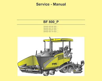 Bomag BF 800 P Service Manual: Repair & Workshop (PDF Download)