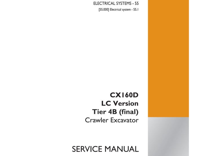 Case CX160D LC Version Tier 4B- Frames and ballasting- Repair Manual- Service Manual (Pdf Download)