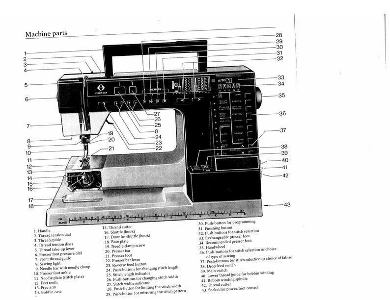 Husqvarna Viking 990 Sewing Machine Instruction Manual User Manual