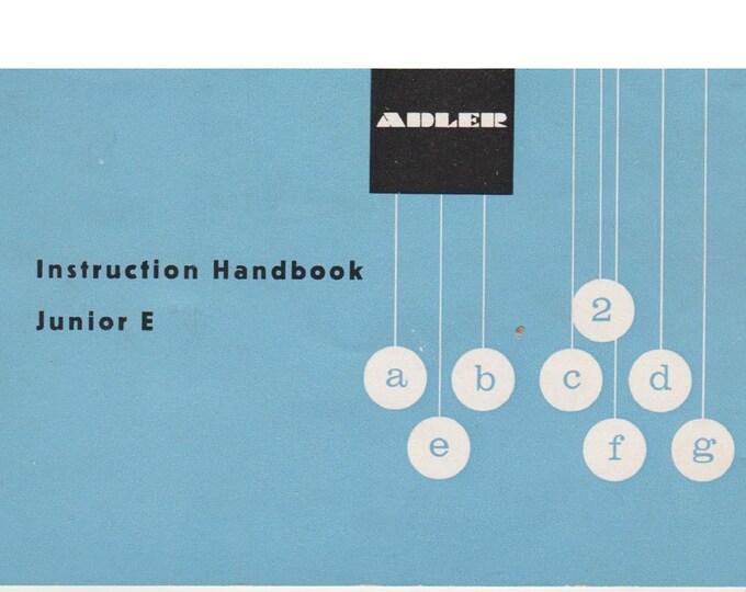 Adler-Junior-E Typewriter Instruction Manual - User Manual - Complete User Guide
