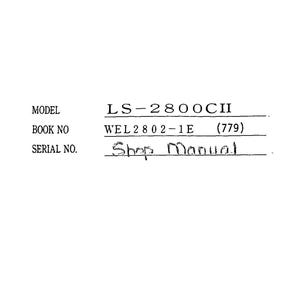 Linkbelt - Excavator LS-2800 CII EX - Shop Manual - Workshop Manual - Service Manual - English