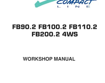 Fiat - Hitachi Fb90-2 - Fb100-2 - Fb110-2 - Fb200-2 Manual de servicio - Manual de taller - Inglés