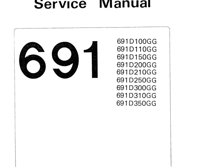 Singer-691D100GG-691D110GG-691D150GG-691D200GG-691D210GG-691D250GG-691D300GG-691D310GG-691D350GG-Service-Manual- Repair Manual - English