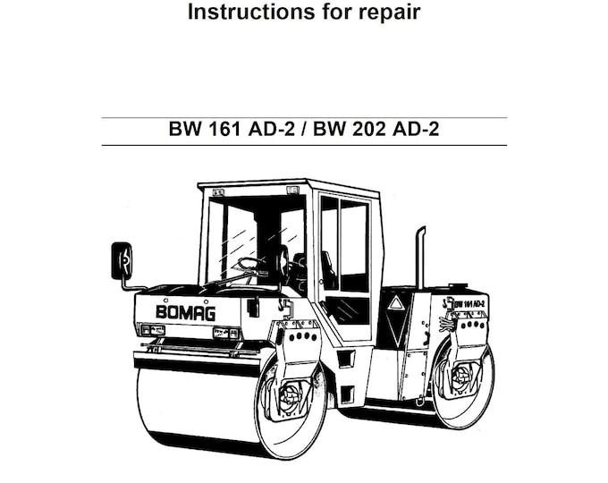 Bomag BW 202 AD-2 Instruction Repair 00819364 2002  - English (Pdf Download)