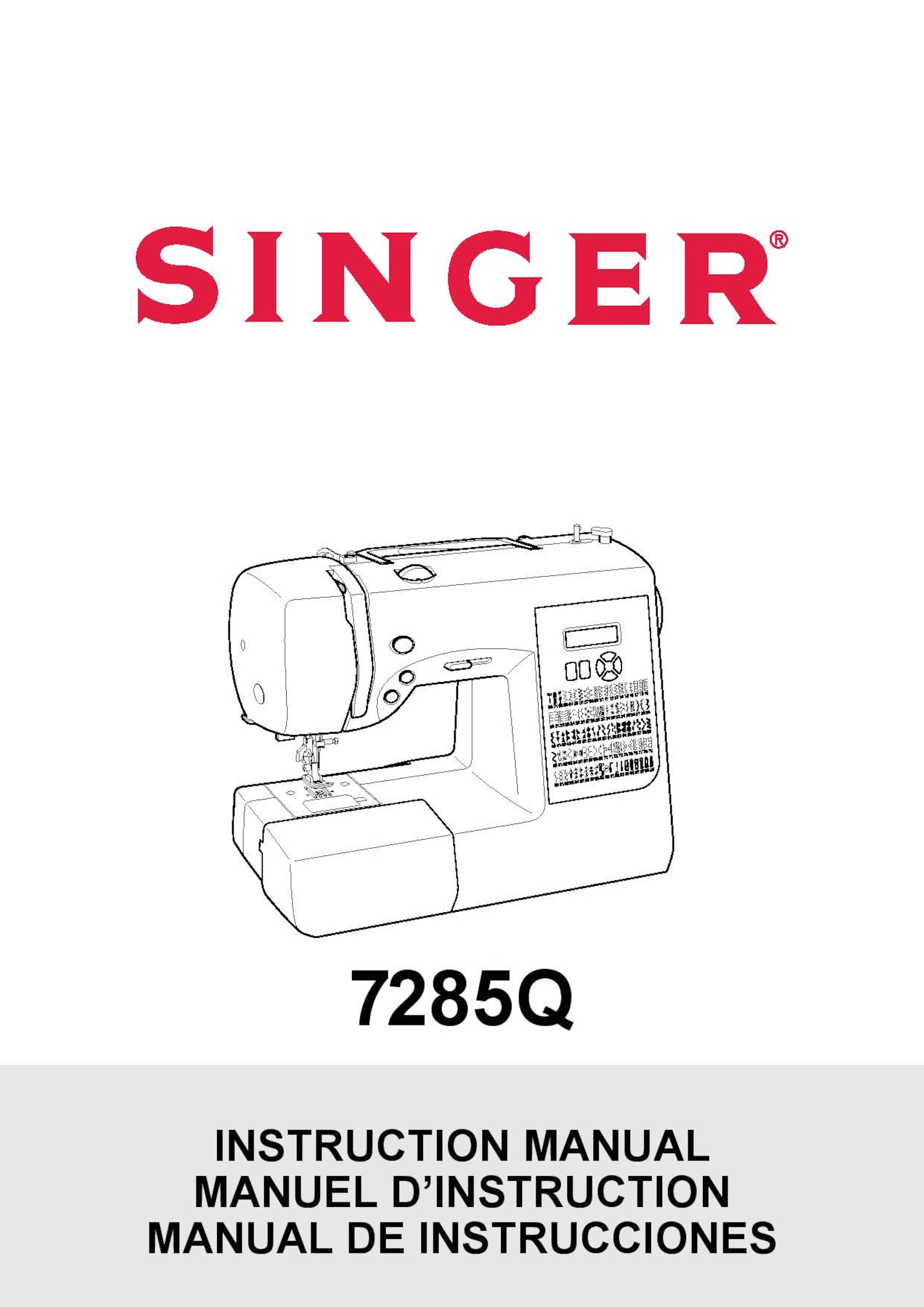 Singer 7285Q Patchwork Sewing Machine Instruction Manual (PDF) - Etsy