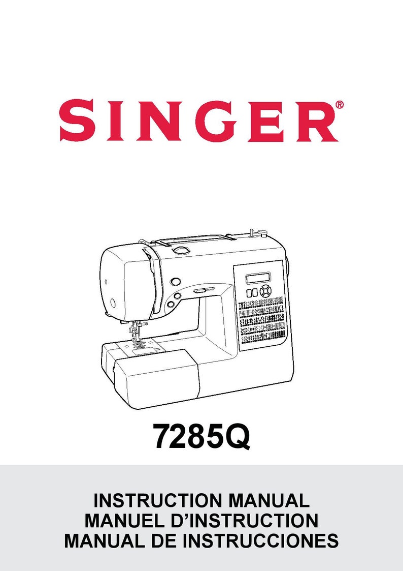Singer 7285Q PATCHWORK Sewing Machine Instruction (Download Now) - Etsy