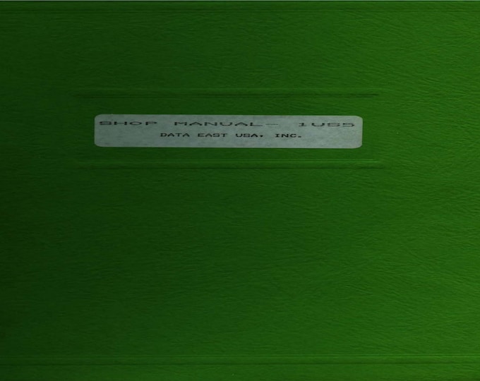 DATA EAST - Deco Cacette System - Series Dn 1US5 - Conversion Kit Instruction- Service Manual - Parts Manual - Owner manual -  Pdf Download