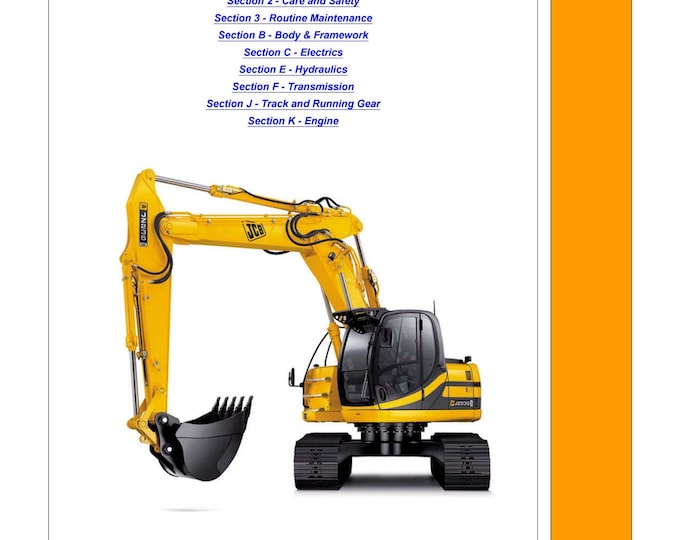 JCB JZ235, JZ255 - TIER 3 Auto -9803-6560 - Workshop Manual - Service Manual - Parts Manual - Owners Manual (PDF Download)