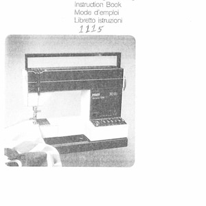 Pfaff Tipmatic_1115 Sewing Machine Instruction Manual - User Manual - Complete User Guide - English