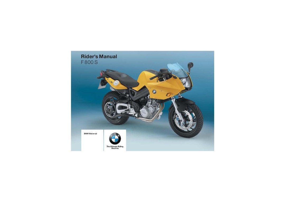 BMW F 800 S 米国モデル 2007 ライダーズ マニュアル - オーナーズ 