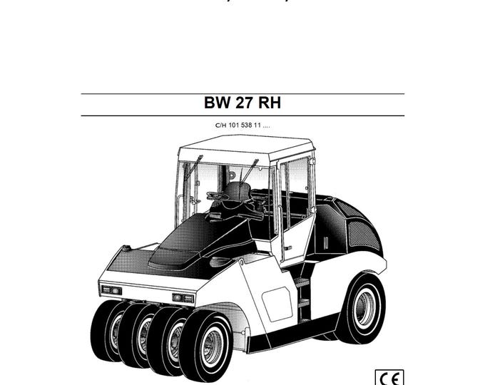 Bomag BW 27 RH Opeating & Maintenance Instruction 00804857 - English  (PDF Download)
