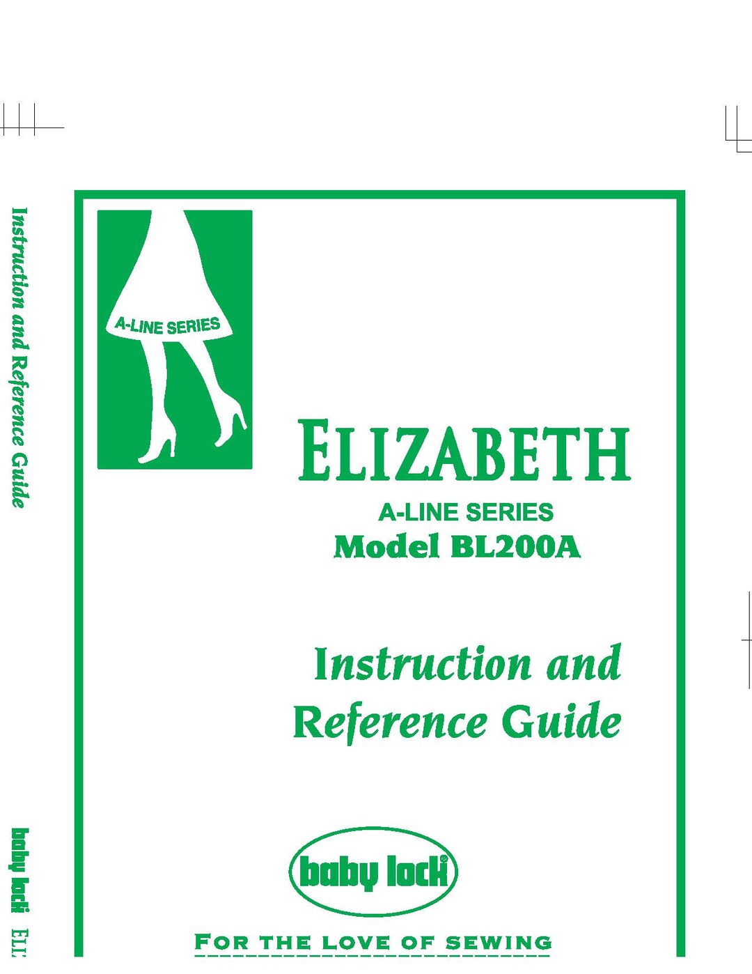 Baby Lock Elizabeth BL200A Sewing Machine Instruction Manual Etsy