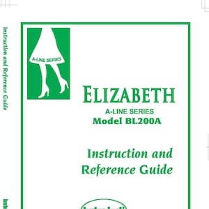 Baby Lock Elizabeth BL200A Sewing Machine Instruction Manual - User Manual - Complete User Guide - English