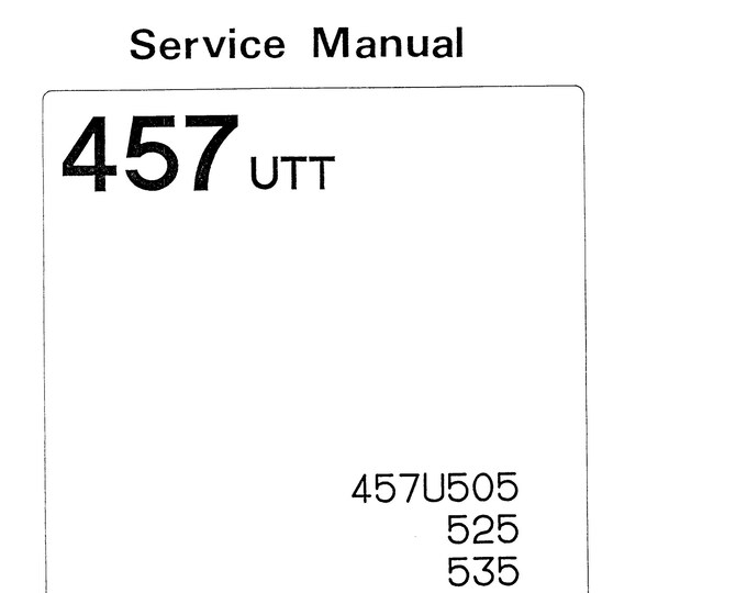 Singer-457U505-457U525-457U535-457U543-Service-Manual- Repair Manual - English
