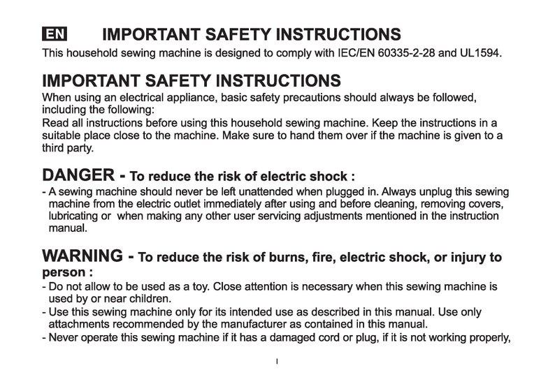 Singer 4423 HD725 Sewing Machine Instruction Manual User Manual