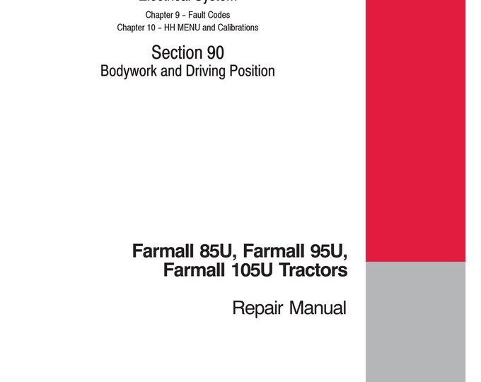 Case  Farmall 85C Farmall 95C Farmall 105C -Repair Manual - Service Manual (Pdf Download)