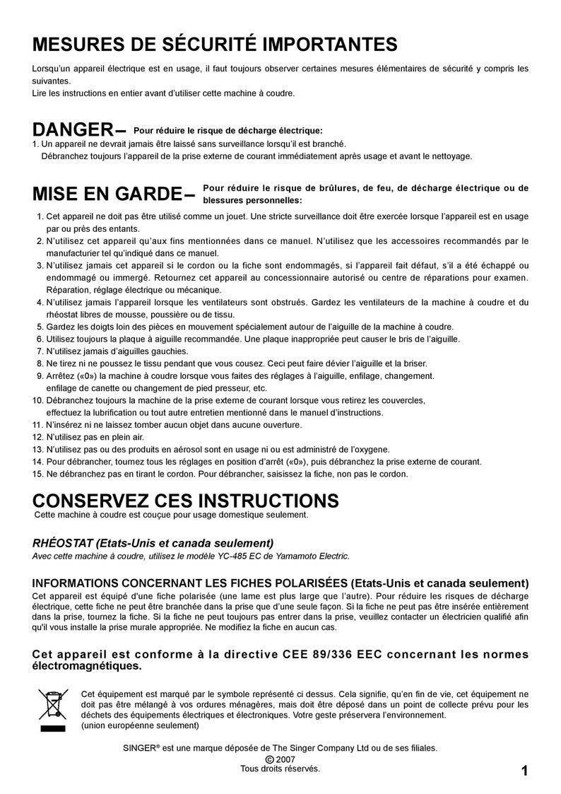 Singer 8763 Curvy Sewing Machine Instruction Manual User Manual