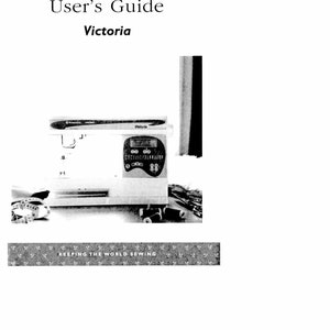 Husqvarna Viking Victoria Sewing Machine Instruction Manual - User Manual - Complete User Guide - English