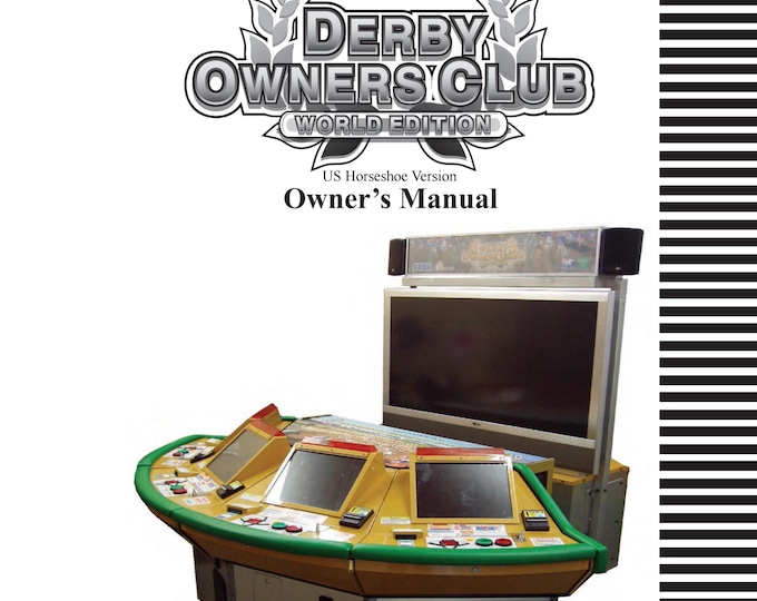 SEGA - DERBY Owners  Club - US Horseshoe Version - Service Manual - Parts Manual - Owner manual -  Pdf Download